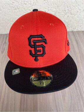 New Era San Francisco Giants Fitted Hat in Orange and Black